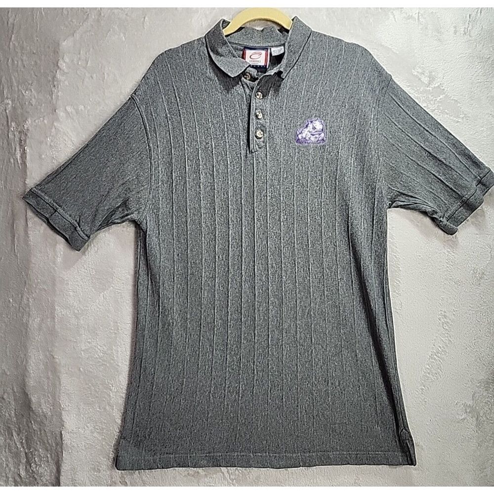Cadre Athletic Polo TCU Texas Christian University Horned Frogs Size Large Grey